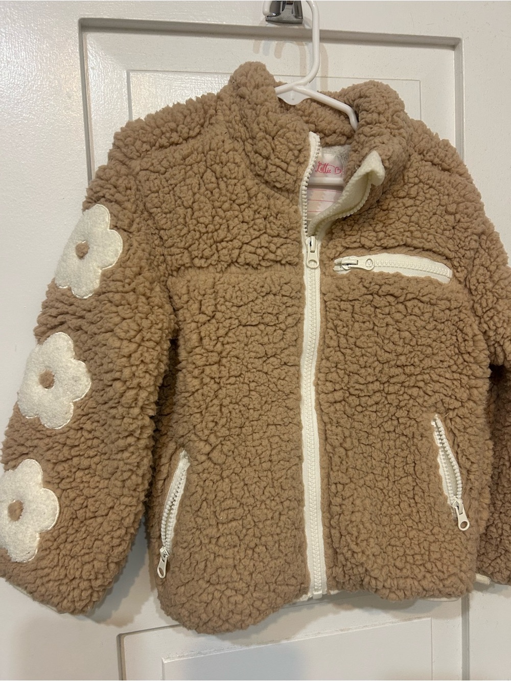 Tan Sherpa Fleece ZipUp Jacket